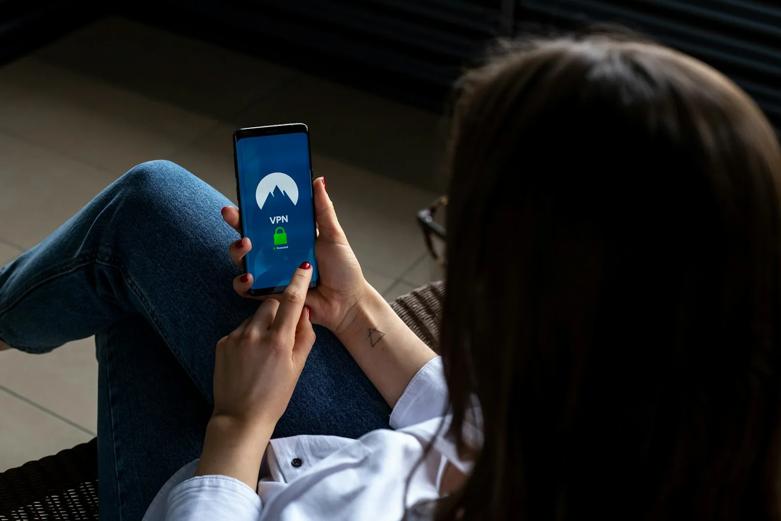 A person holding a smartphone